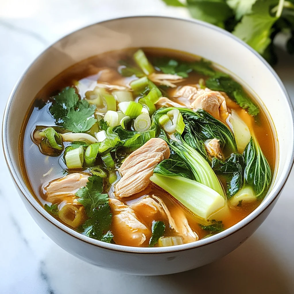 Hearty Bokchoy Chicken Soup