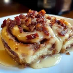 Indulge in Maple Turkey Bacon Cinnamon Rolls for a Sweet Treat!