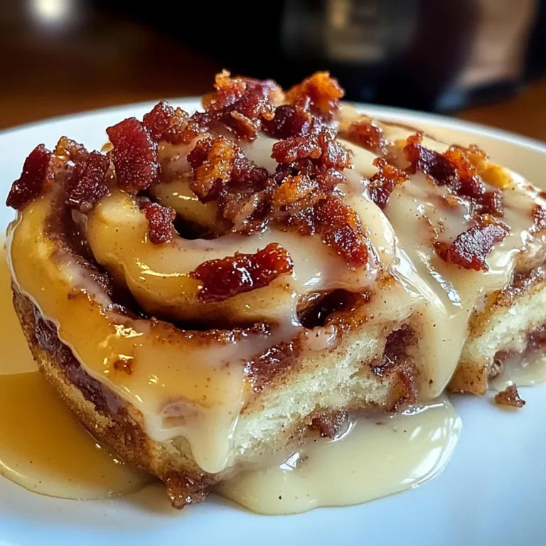 Indulge in Maple Turkey Bacon Cinnamon Rolls for a Sweet Treat!