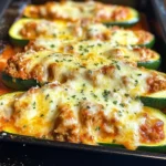 Keto Chicken Parmesan Zucchini Boats