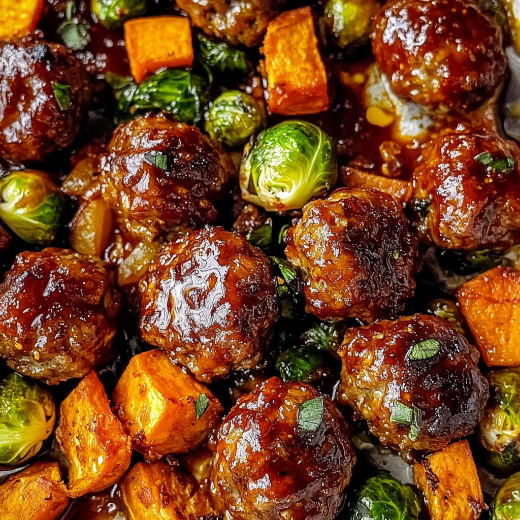 Korean BBQ Meatballs and Vegetables