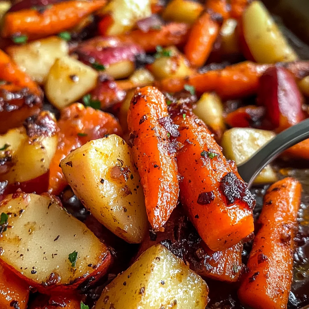 Maple Dijon Roasted Carrots and Apples