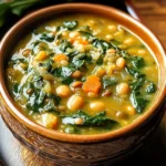 Spinach, Lentil, and Butter Bean Soup
