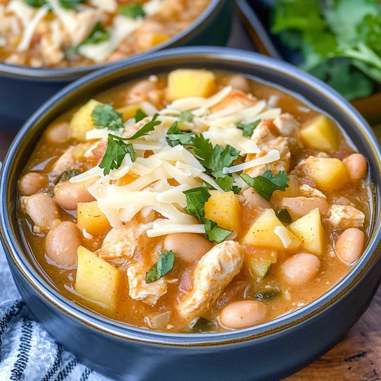 White Cheddar & Apple Chicken Chili