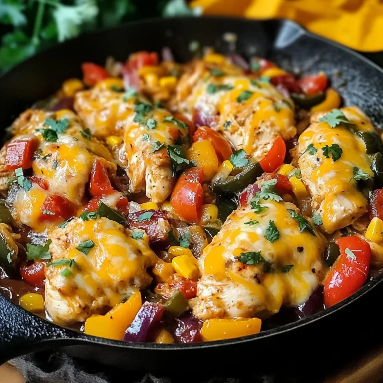 Cheesy Baja Chicken & Bell Pepper Skillet: An Incredible One-Pan Meal