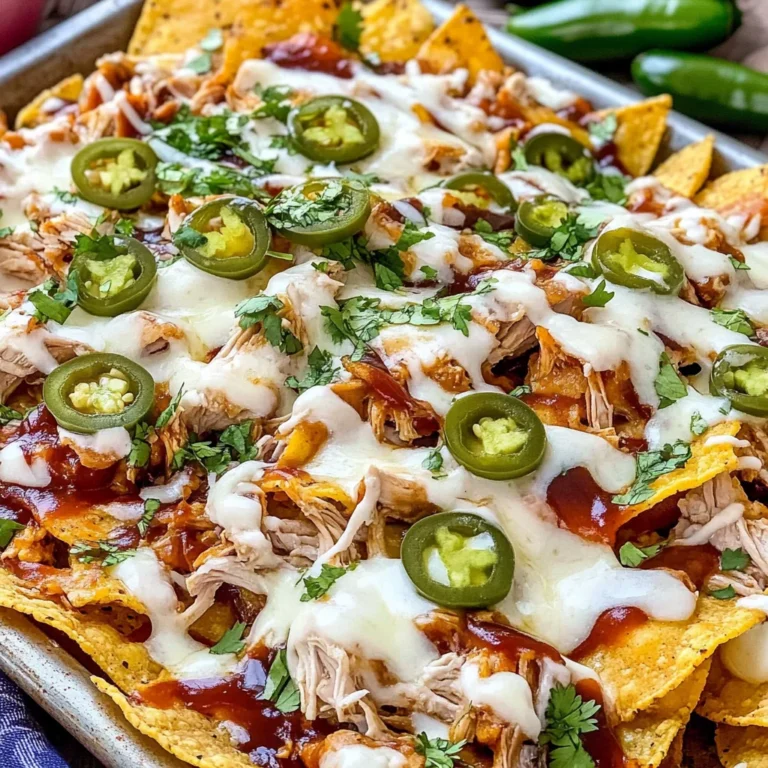 Easy Sheet Pan BBQ Chicken Nachos