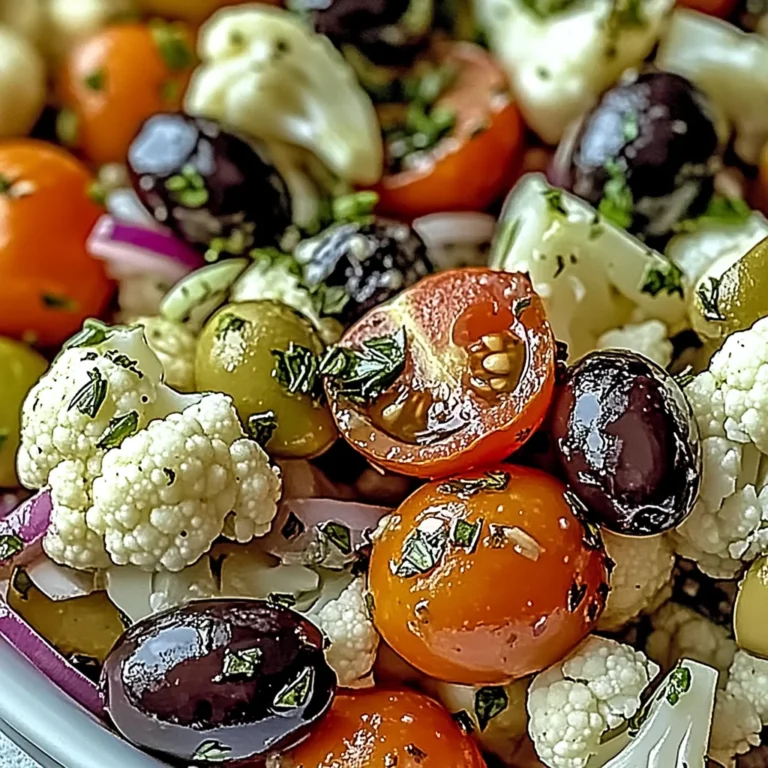 Mediterranean Marinated Cauliflower Salad
