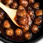 Slow Cooker Apple Butter Meatballs