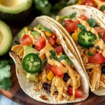 Slow Cooker Queso Chicken Tacos