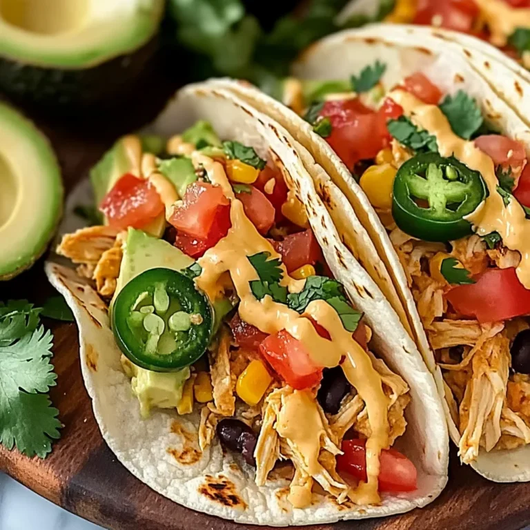 Slow Cooker Queso Chicken Tacos