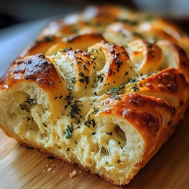 Swirled Garlic Herb And Cheese Bread