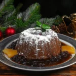 Traditional Plum Pudding with Brandy Butter Sauce