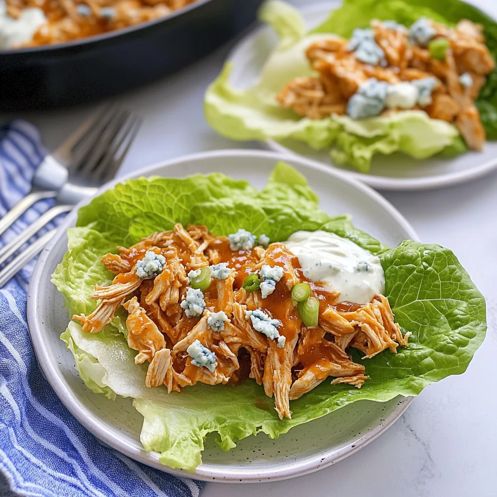 Buffalo Chicken Lettuce Wraps