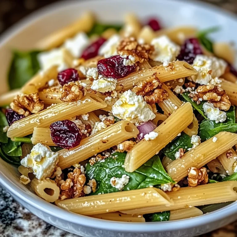 Feta & Cranberry Penne Salad with Orange Vinaigrette