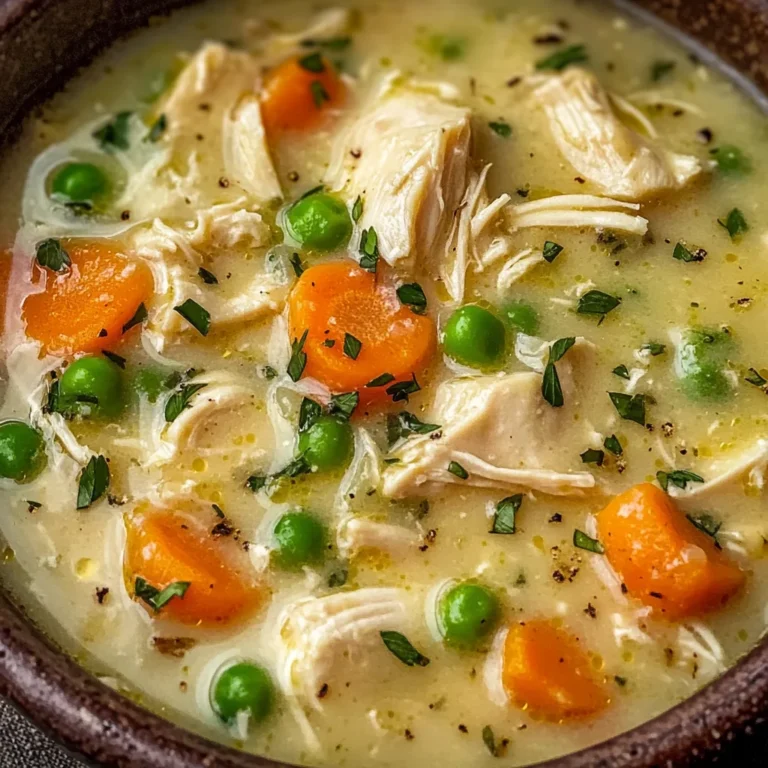 High Protein Chicken Pot Pie Soup
