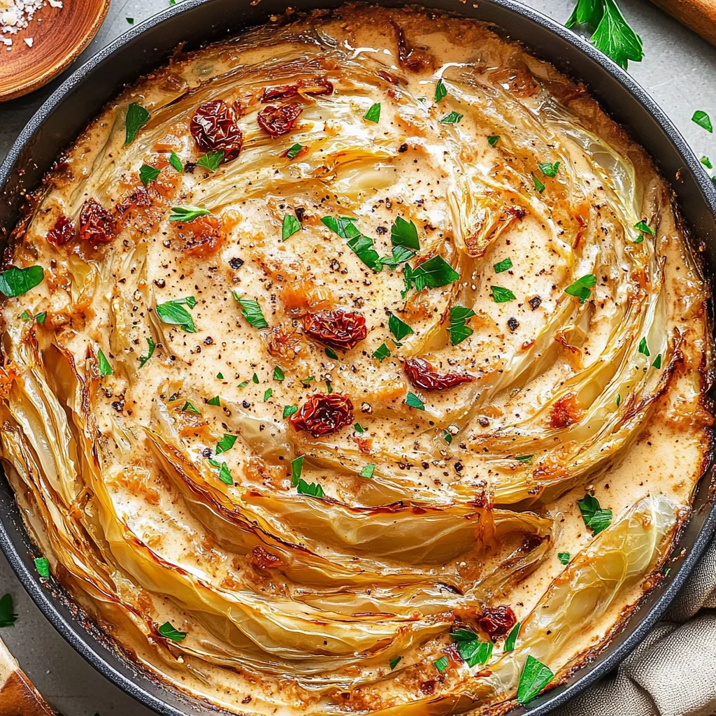 Marry Me Melting Cabbage with Creamy Tuscan Sauce