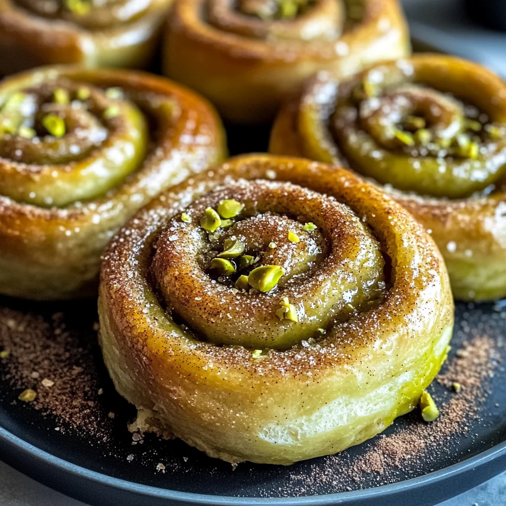 Pistachio Butter Cinnamon Rolls