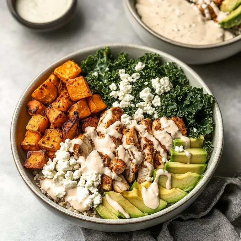 Roasted Chicken, Sweet Potato, and Kale Bowls