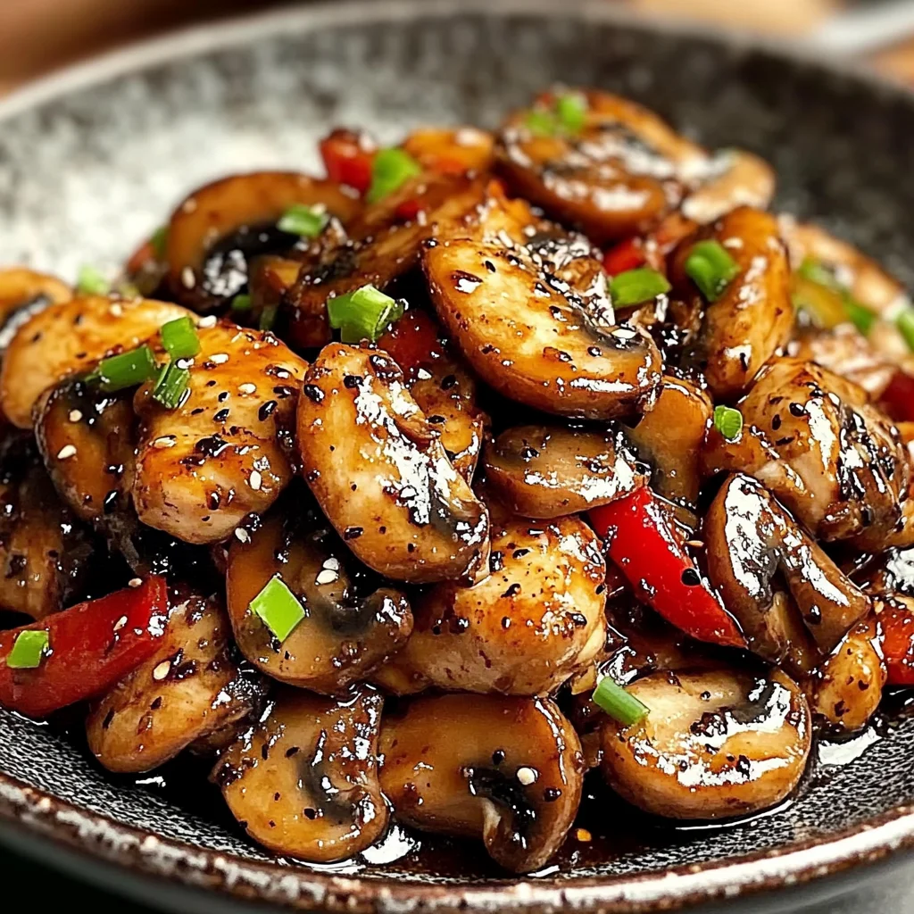 Black Pepper Chicken with Mushrooms