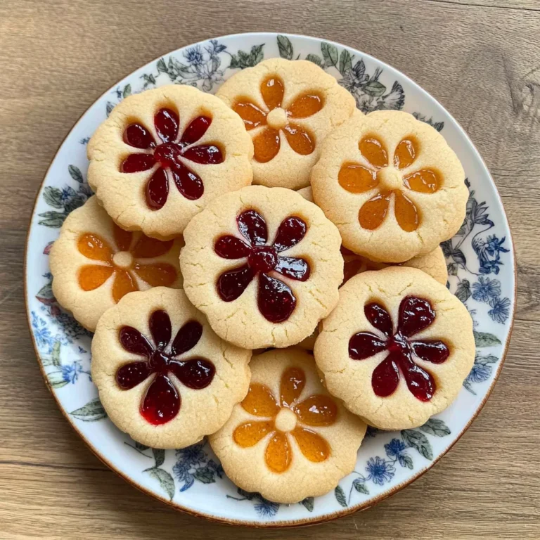 Flower Jam Thumbprint Cookies Recipe