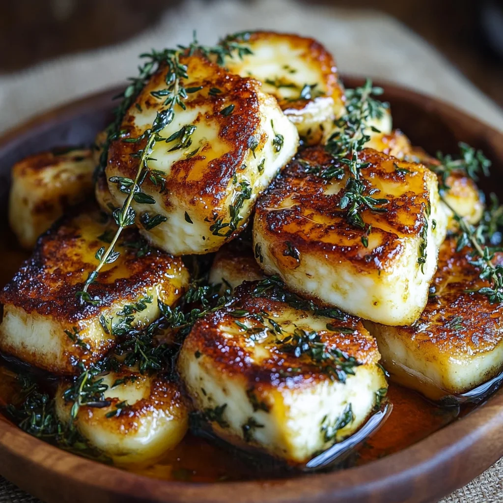 Halloumi with Honey and Thyme