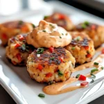 Mini Crawfish Cakes with Red Pepper Remoulade