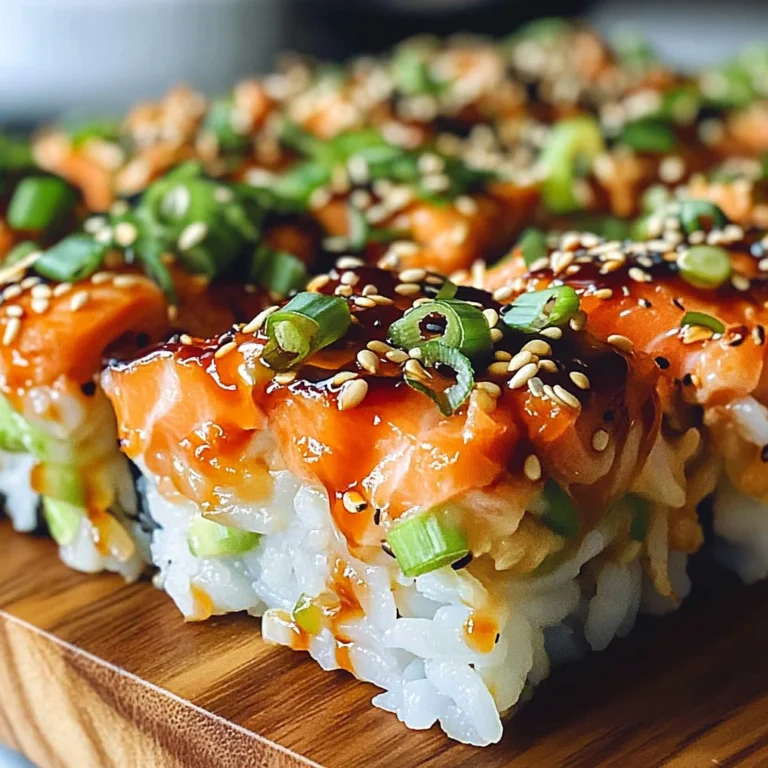 Spicy Salmon Sushi Bake