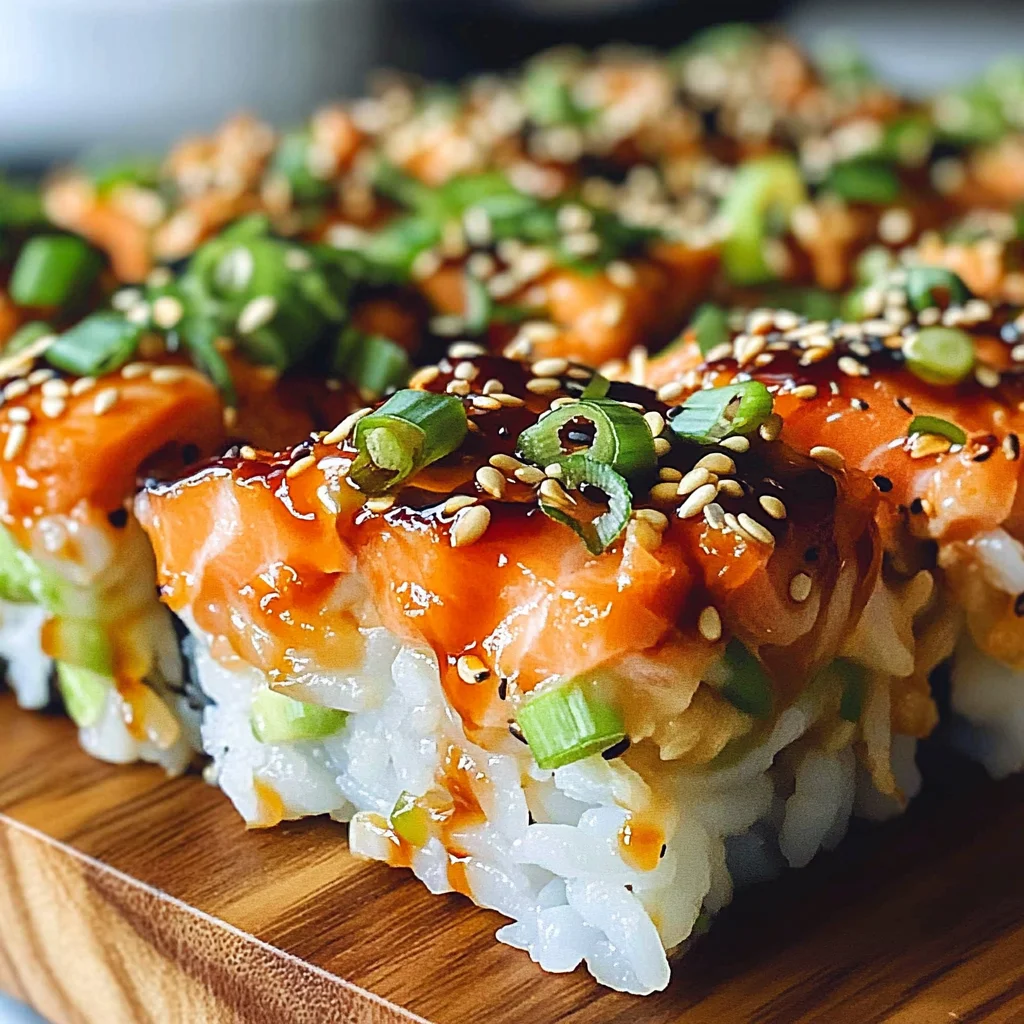 Spicy Salmon Sushi Bake
