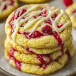 White Chocolate Lemon Raspberry Cookies - Delicious Recipe